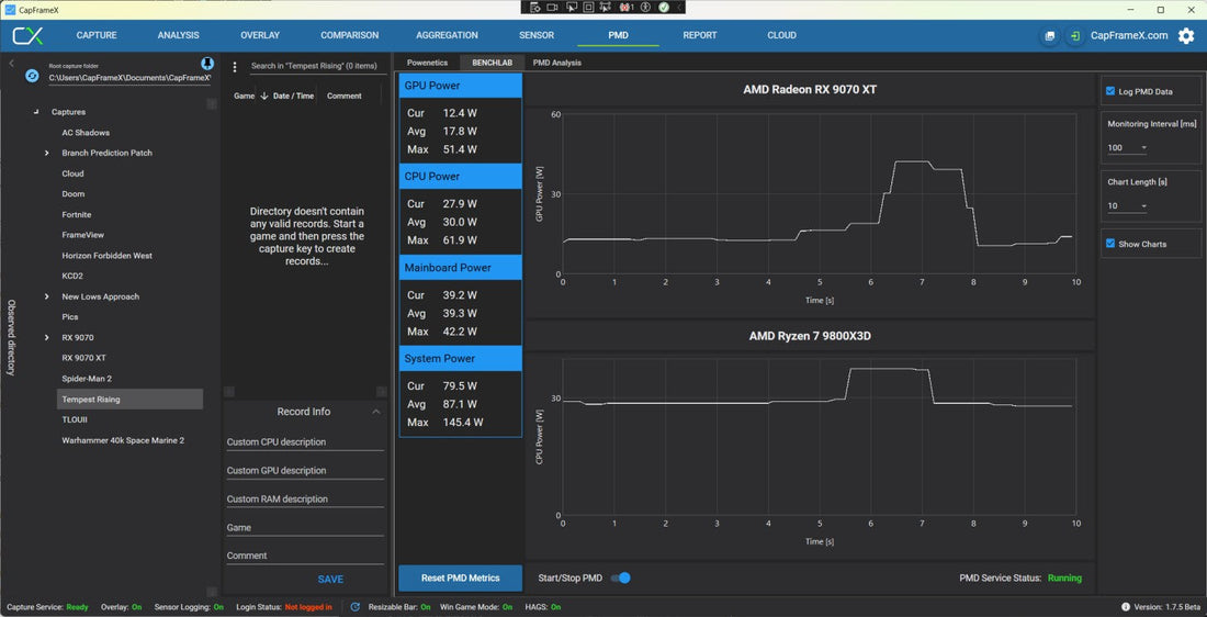 CapFrameX v1.7.5 Beta Now Supports BENCHLAB